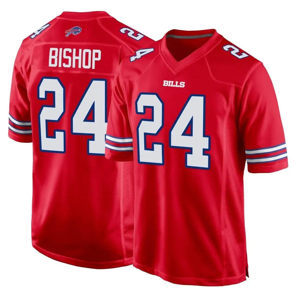 Odoa B.Bills #24 Cole Bishop Player Red Home Game Stitched Jerseys
