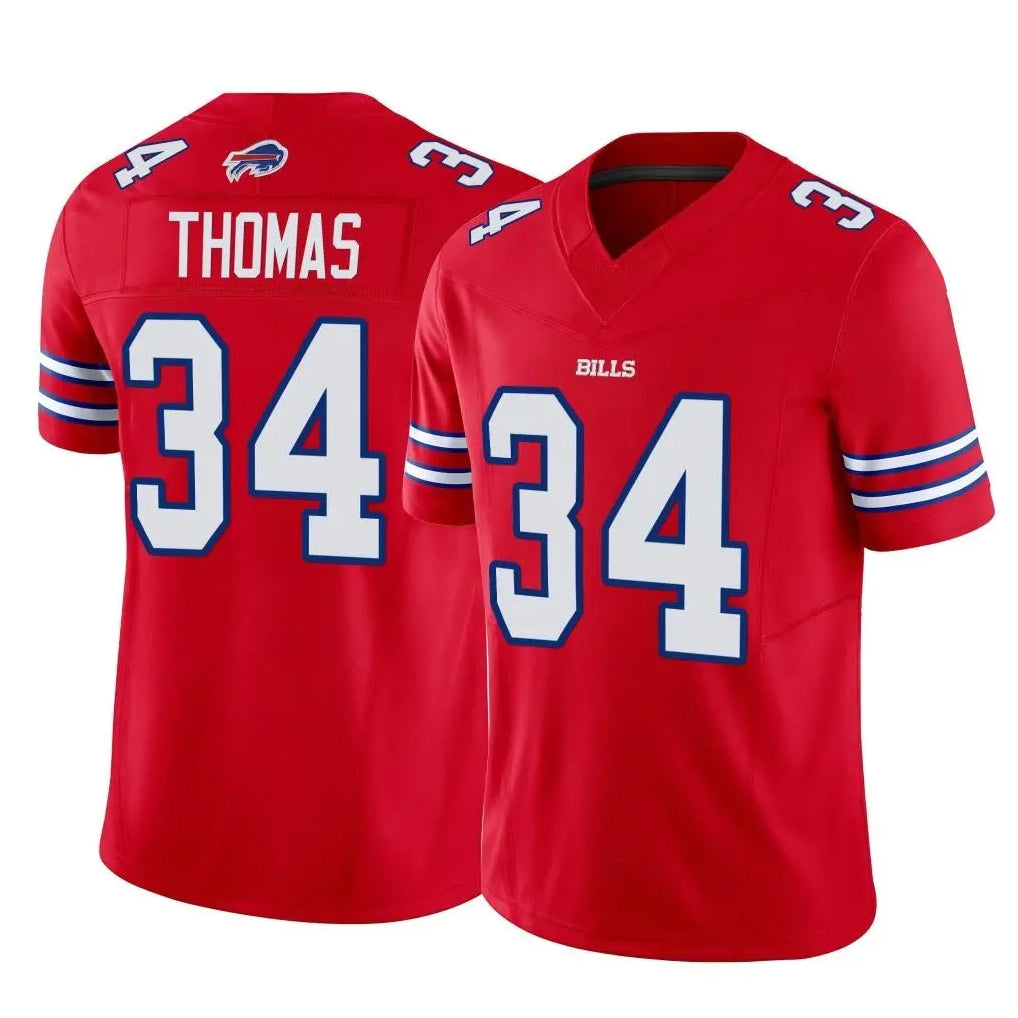 Odoa B.Bills #34 Thurman Thomas Player Red Vapor F.U.S.E. Limited Home Game Stitched Jerseys