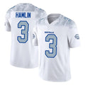 Odoa B.Bills #3 Damar Hamlin Player White Rivalries Collection Limited Home Game Stitched Jerseys