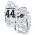 Odoa B.Bills #44 Joe Andreessen Player Arctic Camo Salute to Service Hoodies Limited Stitched Jerseys