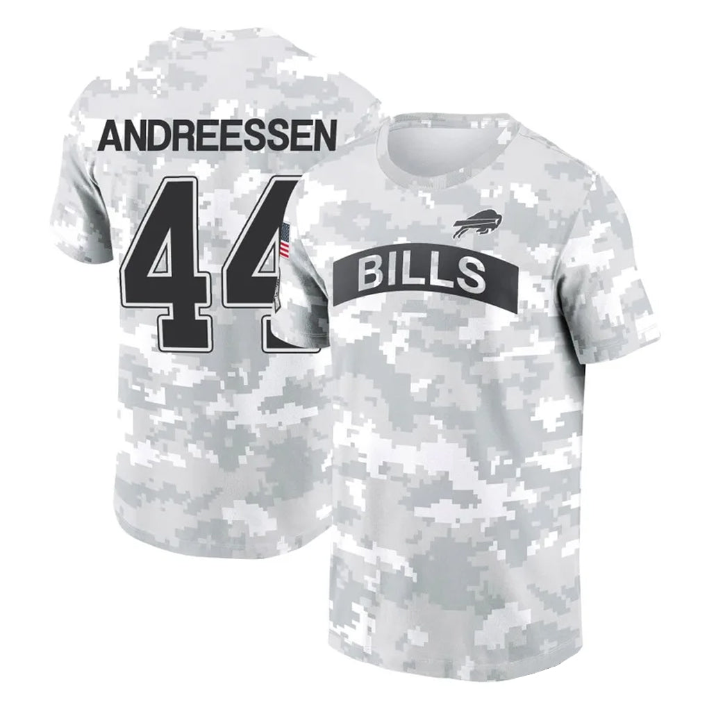 Odoa B.Bills #44 Joe Andreessen Player Arctic Camo Salute to Service T-Shirt Hoodies Stitched Jerseys