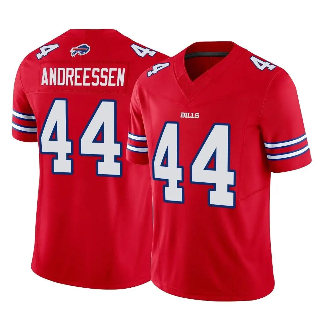 Odoa B.Bills #44 Joe Andreessen Player Red Vapor F.U.S.E. Limited Home Game Stitched Jerseys