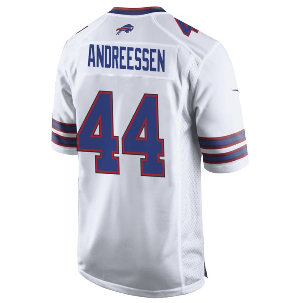 Odoa B.Bills #44 Joe Andreessen Player White Home Game Stitched Jerseys