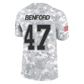Odoa B.Bills #47 Christian Benford Player Arctic Camo Salute to Service Limited Stitched Jerseys