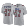 Odoa B.Bills #47 Christian Benford Player Gray Fashion Home Game Stitched Jerseys