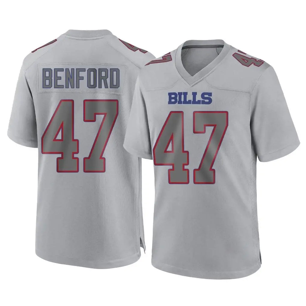 Odoa B.Bills #47 Christian Benford Player Gray Fashion Home Game Stitched Jerseys