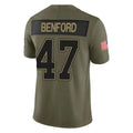 Odoa B.Bills #47 Christian Benford Player Olive Salute to Service Vapor F.U.S.E. Limited Stitched Jerseys