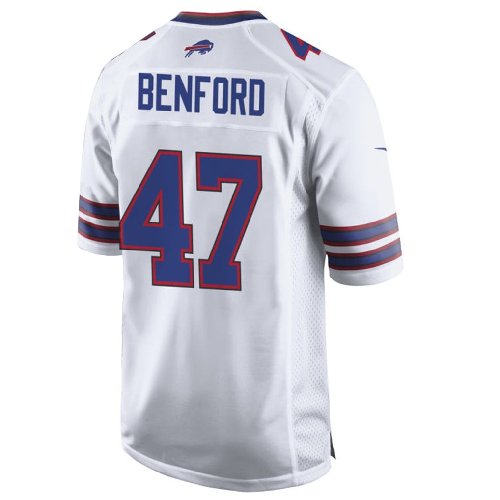 Odoa B.Bills #47 Christian Benford Player White Home Game Stitched Jerseys