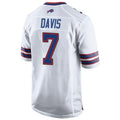 Odoa B.Bills #7 Ray Davis Player White Home Game Stitched Jerseys