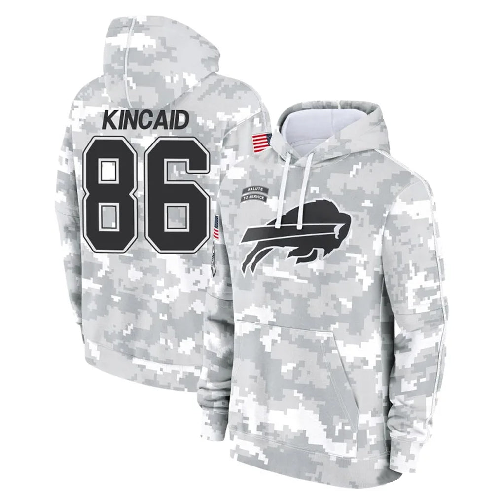 Odoa B.Bills #86 Dalton Kincaid Player Arctic Camo Salute to Service Hoodies Stitched Jerseys