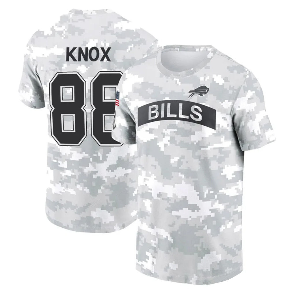 Odoa B.Bills #88 Dawson Knox Player Arctic Camo Salute to Service T-Shirt Hoodies Stitched Jerseys