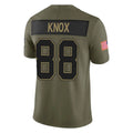 Odoa B.Bills #88 Dawson Knox Player Olive Salute To Service Limited Game Stitched Jerseys