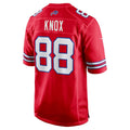 Odoa B.Bills #88 Dawson Knox Red Alternate Game Stitched Jerseys
