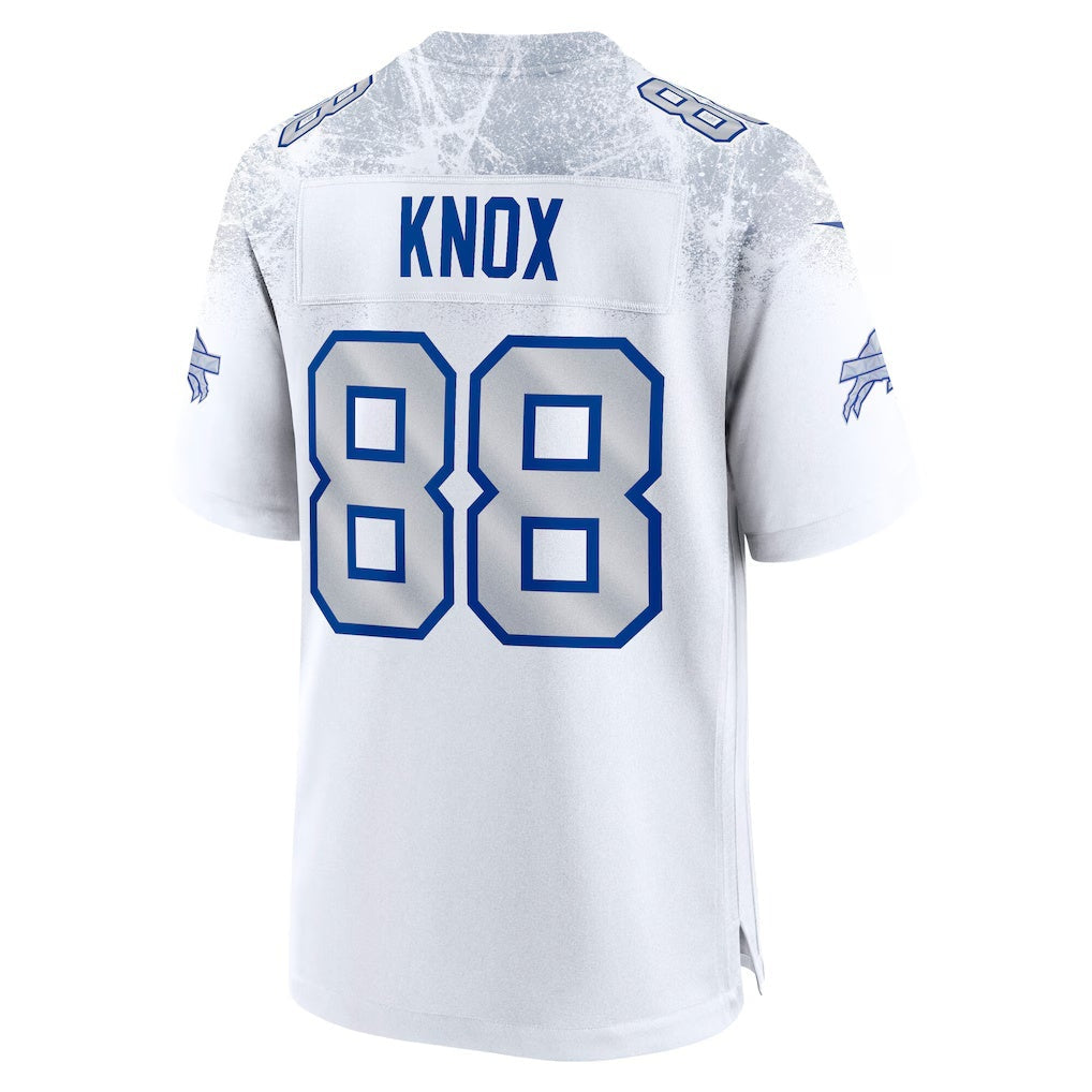 Odoa B.Bills #88 Dawson Knox White 2025 Rivalries Collection Game Stitched Jerseys