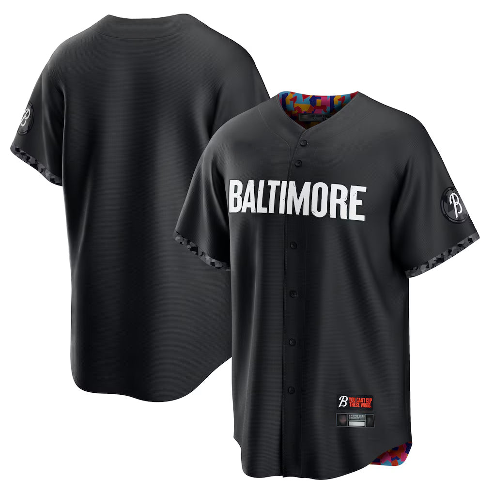 Odoa B.Orioles Black City Connect Home Game Blank Player Stitched Jerseys