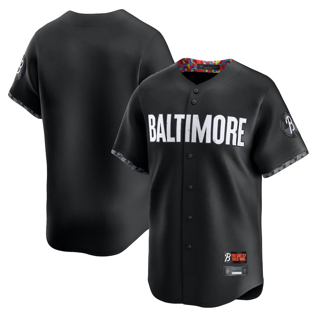 Odoa B.Orioles Black City Connect Limited Home Game Blank Player Stitched Jerseys