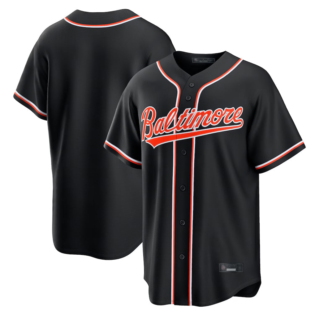 Odoa B.Orioles Black Out Fashion Home Game Blank Player Stitched Jerseys