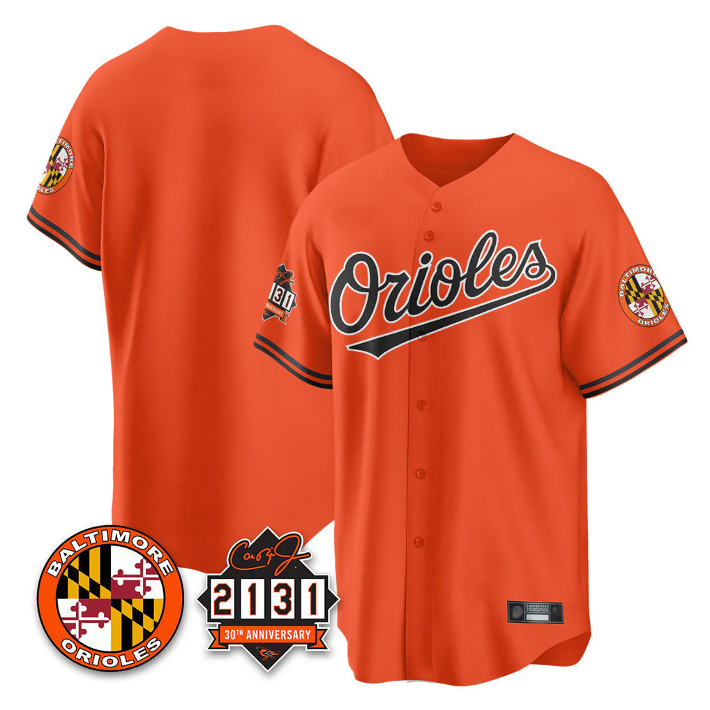 Odoa B.Orioles Orange 30th Anniversary of 2131 Home Game Blank Player Stitched Jerseys