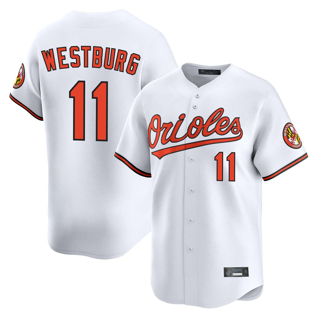 Odoa B.Orioles #11 Jordan Westburg Player White Limited Home Game Stitched Jerseys