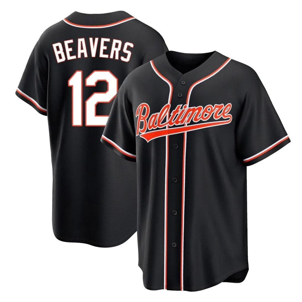 Odoa B.Orioles #12 Dylan Beavers Player Black Out Home Game Stitched Jerseys