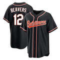Odoa B.Orioles #12 Dylan Beavers Player Black Out Home Game Stitched Jerseys