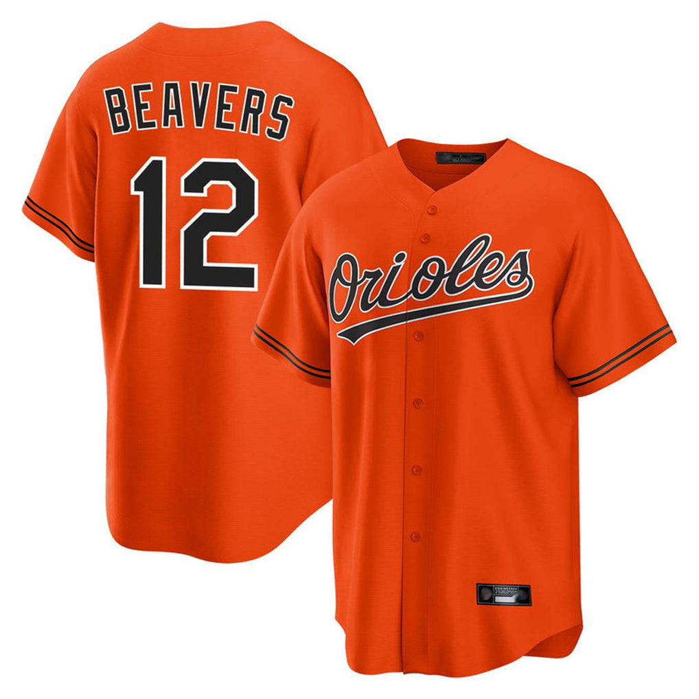 Odoa B.Orioles #12 Dylan Beavers Player Orange Home Game Stitched Jerseys