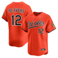 Odoa B.Orioles #12 Dylan Beavers Player Orange Limited Home Game Stitched Jerseys
