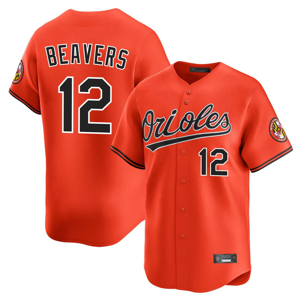 Odoa B.Orioles #12 Dylan Beavers Player Orange Limited Home Game Stitched Jerseys