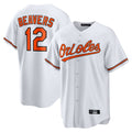 Odoa B.Orioles #12 Dylan Beavers Player White Home Game Stitched Jerseys