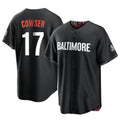 Odoa B.Orioles #17 Colton Cowser Player Black City Connect Home Game Stitched Jerseys