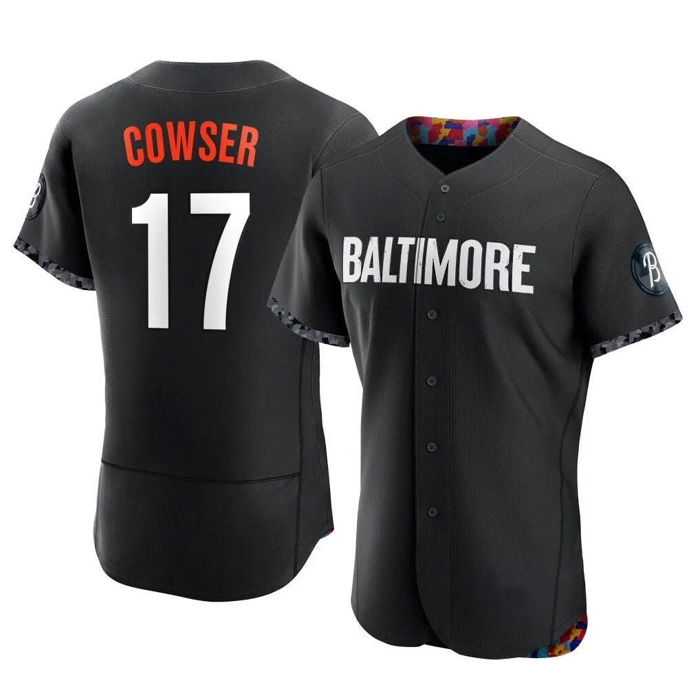 Odoa B.Orioles #17 Colton Cowser Player Black City Connect Limited Elite Home Game Stitched Jerseys
