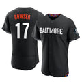 Odoa B.Orioles #17 Colton Cowser Player Black City Connect Limited Elite Home Game Stitched Jerseys