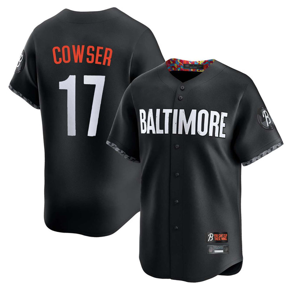 Odoa B.Orioles #17 Colton Cowser Player Black City Connect Limited Home Game Stitched Jerseys