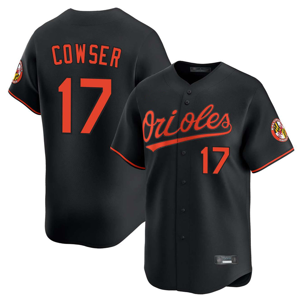 Odoa B.Orioles #17 Colton Cowser Player Black Limited Home Game Stitched Jerseys