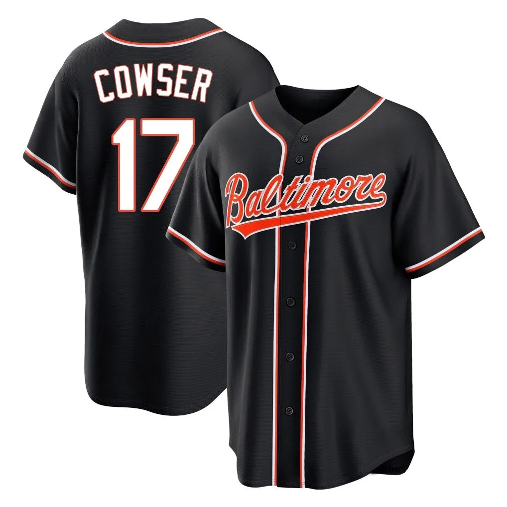 Odoa B.Orioles #17 Colton Cowser Player Black Out Home Game Stitched Jerseys