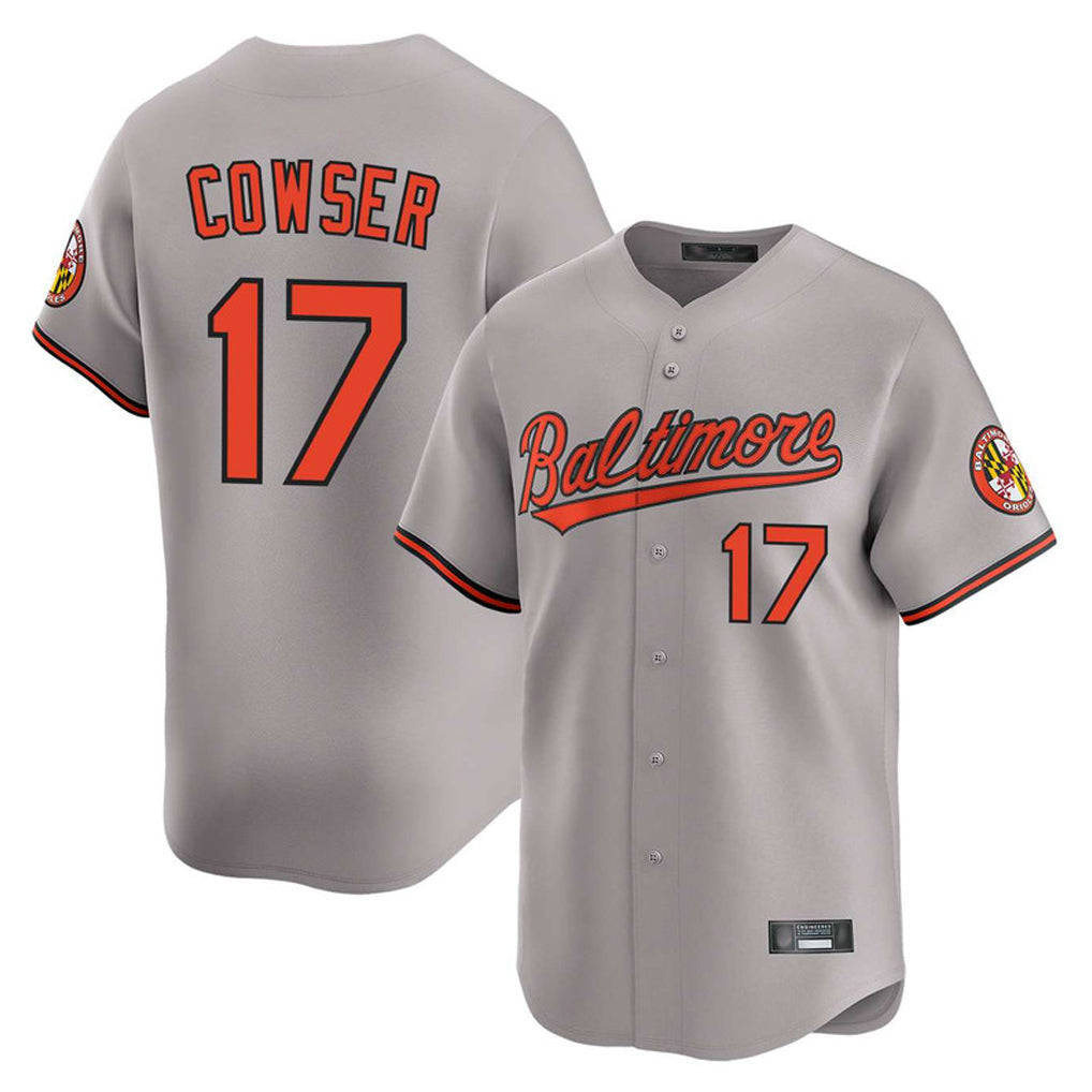 Odoa B.Orioles #17 Colton Cowser Player Gray Limited Home Game Stitched Jerseys