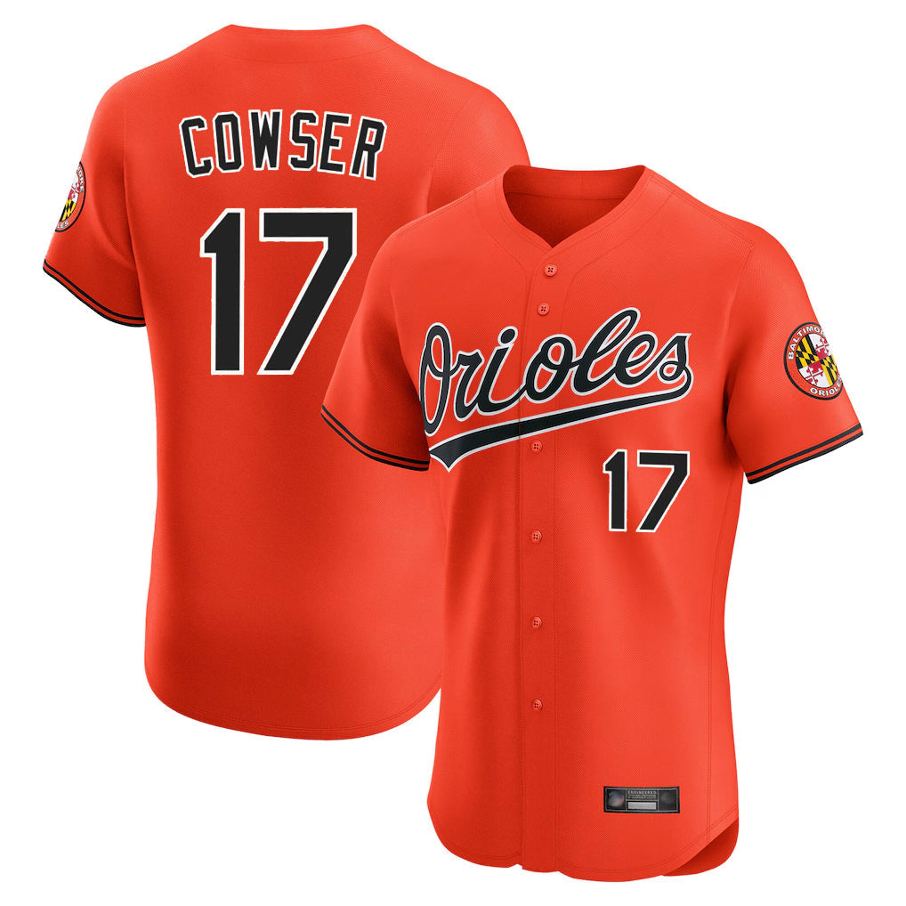 Odoa B.Orioles #17 Colton Cowser Player Orange Limited Elite Home Game Stitched Jerseys