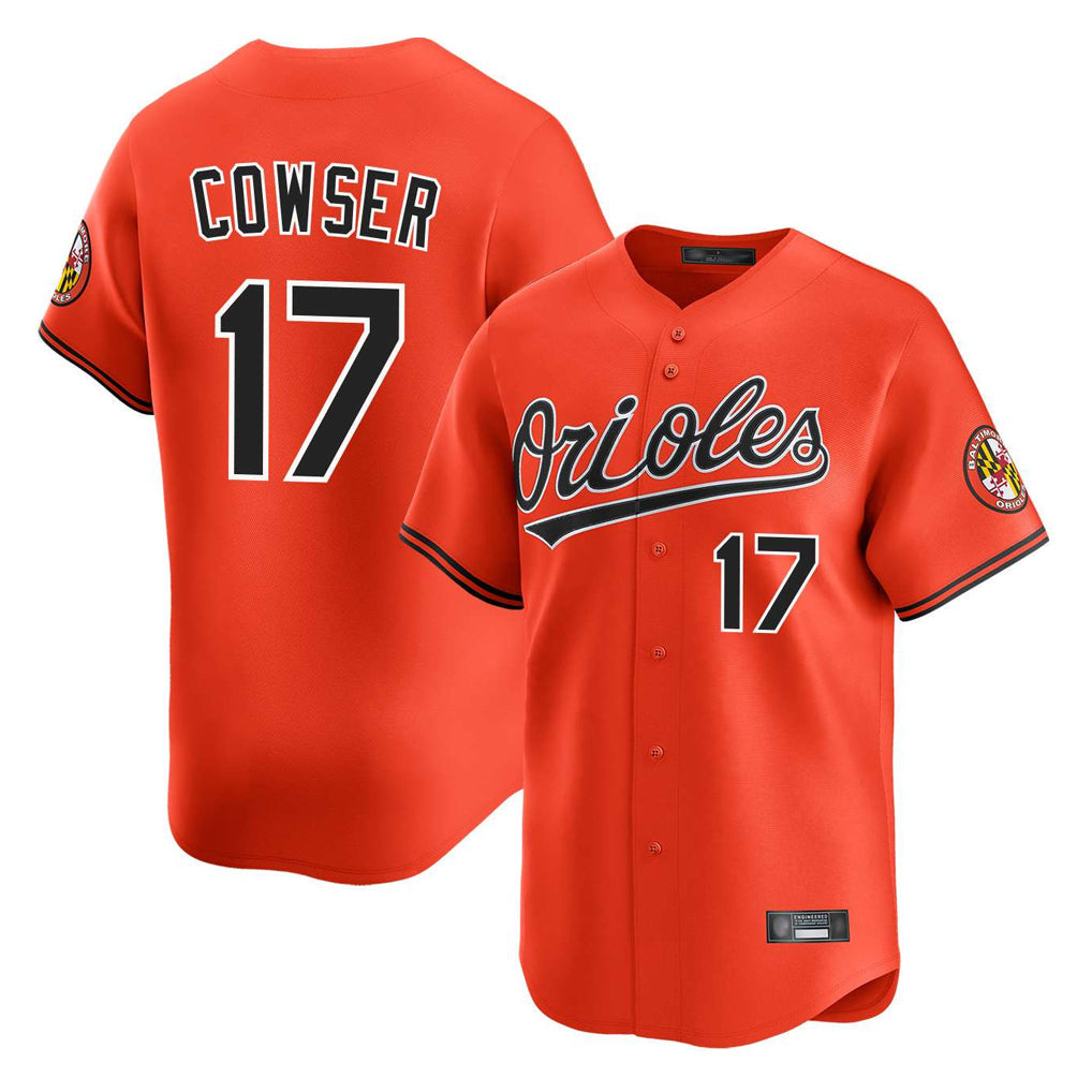 Odoa B.Orioles #17 Colton Cowser Player Orange Limited Home Game Stitched Jerseys