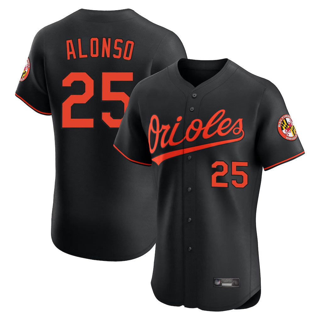 Odoa B.Orioles #25 Pete Alonso Player Black Limited Elite Home Game Stitched Jerseys