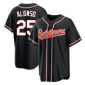 Odoa B.Orioles #25 Pete Alonso Player Black Out Home Game Stitched Jerseys