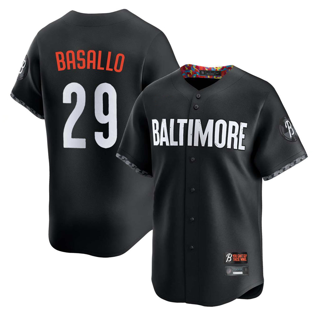 Odoa B.Orioles #29 Samuel Basallo Player Black City Connect Limited Home Game Stitched Jerseys
