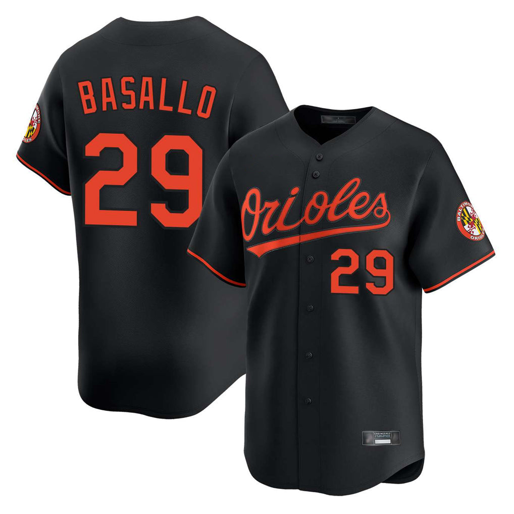 Odoa B.Orioles #29 Samuel Basallo Player Black Limited Home Game Stitched Jerseys