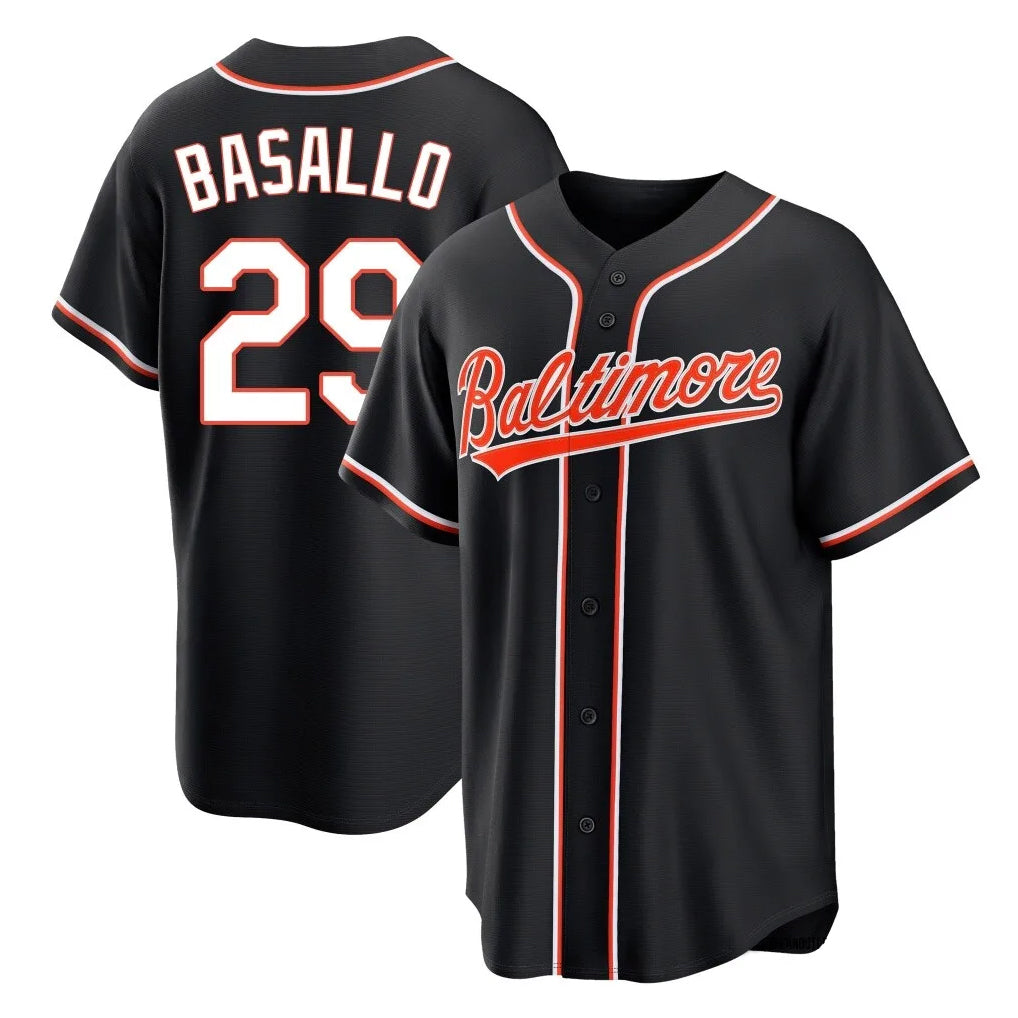Odoa B.Orioles #29 Samuel Basallo Player Black Out Home Game Stitched Jerseys
