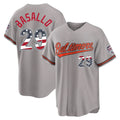 Odoa B.Orioles #29 Samuel Basallo Player Gray USA 250 Fourth of July Home Game Stitched Jerseys