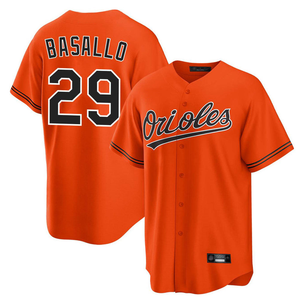 Odoa B.Orioles #29 Samuel Basallo Player Orange Home Game Stitched Jerseys