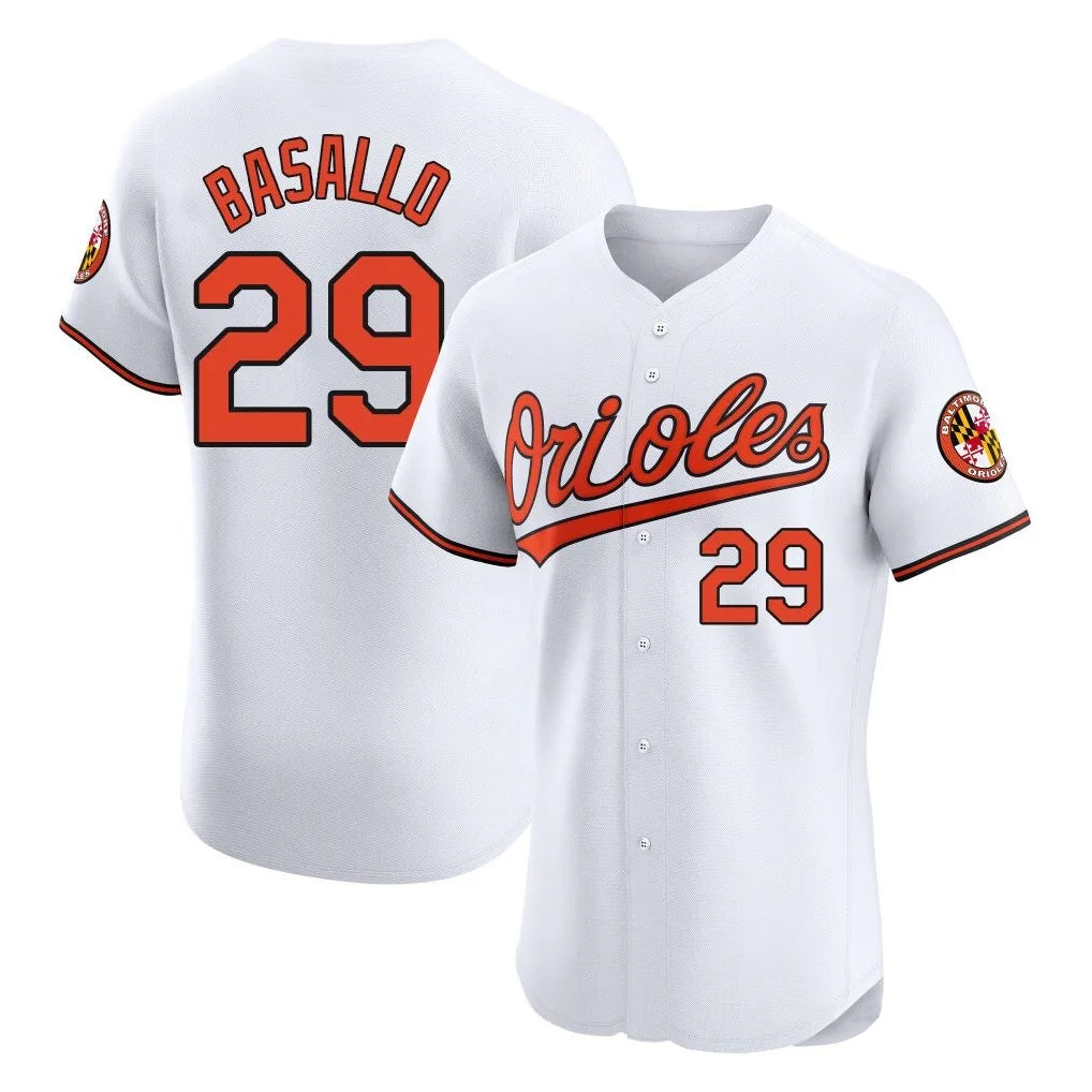 Odoa B.Orioles #29 Samuel Basallo Player White Limited Elite Home Game Stitched Jerseys