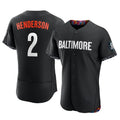 Odoa B.Orioles #2 Gunnar Henderson Player Black City Connect Limited Elite Home Game Stitched Jerseys