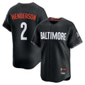 Odoa B.Orioles #2 Gunnar Henderson Player Black City Connect Limited Home Game Stitched Jerseys