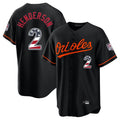 Odoa B.Orioles #2 Gunnar Henderson Player Black USA 250 Fourth of July Home Game Stitched Jerseys