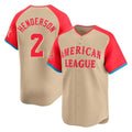 Odoa B.Orioles #2 Gunnar Henderson Player Cream American League All-Star Limited Home Game Stitched Jerseys